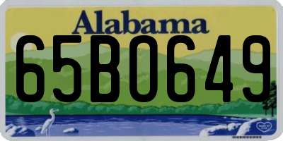 AL license plate 65BO649
