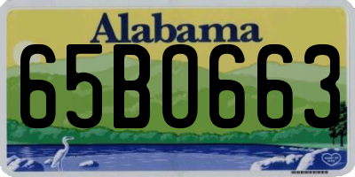 AL license plate 65BO663