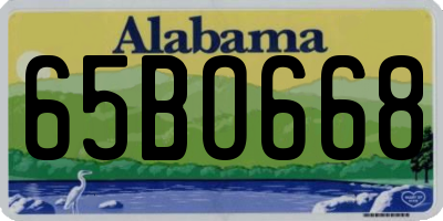 AL license plate 65BO668