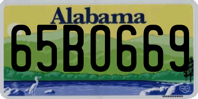 AL license plate 65BO669