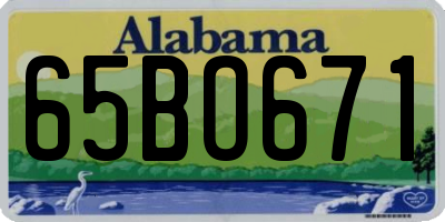 AL license plate 65BO671