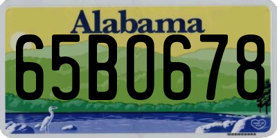 AL license plate 65BO678