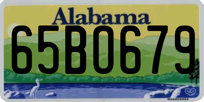 AL license plate 65BO679