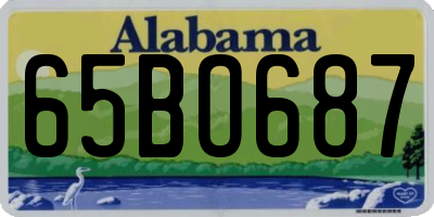 AL license plate 65BO687
