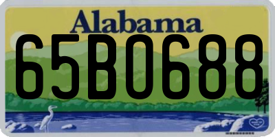 AL license plate 65BO688