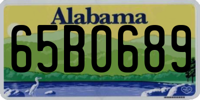 AL license plate 65BO689