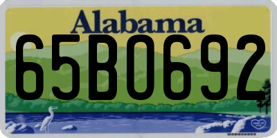 AL license plate 65BO692