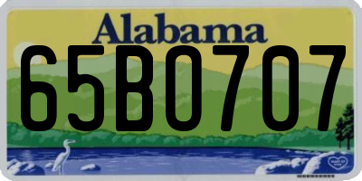 AL license plate 65BO707