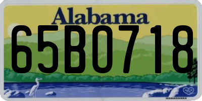 AL license plate 65BO718