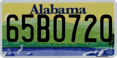 AL license plate 65BO720