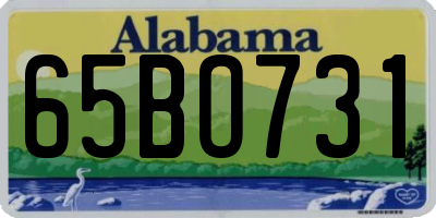 AL license plate 65BO731