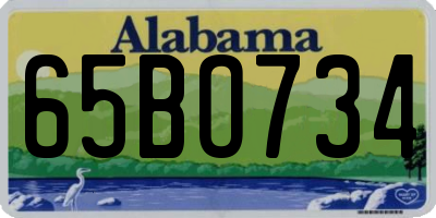 AL license plate 65BO734