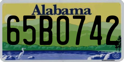 AL license plate 65BO742