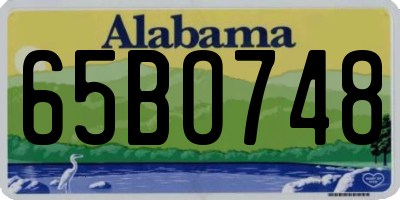 AL license plate 65BO748