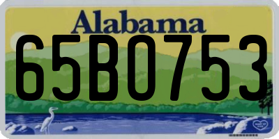 AL license plate 65BO753