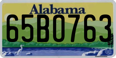 AL license plate 65BO763