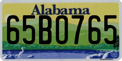 AL license plate 65BO765