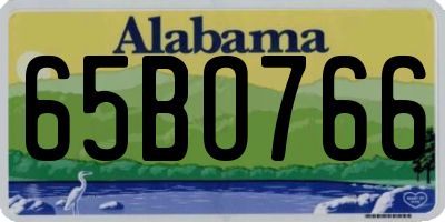 AL license plate 65BO766
