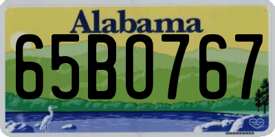 AL license plate 65BO767