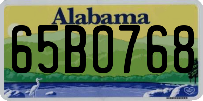 AL license plate 65BO768