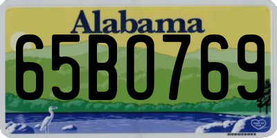 AL license plate 65BO769