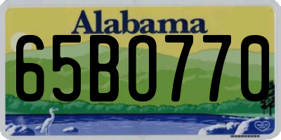 AL license plate 65BO770