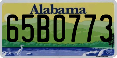 AL license plate 65BO773