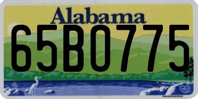AL license plate 65BO775