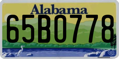 AL license plate 65BO778