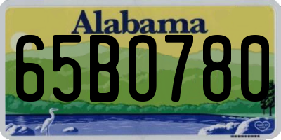AL license plate 65BO780