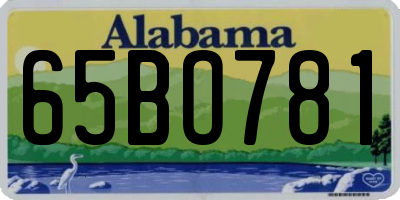 AL license plate 65BO781