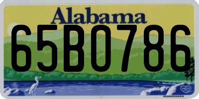 AL license plate 65BO786