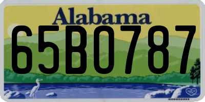 AL license plate 65BO787