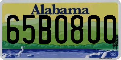 AL license plate 65BO800