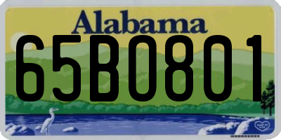 AL license plate 65BO801