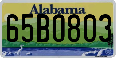 AL license plate 65BO803