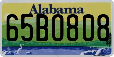 AL license plate 65BO808