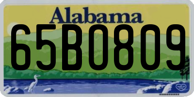 AL license plate 65BO809