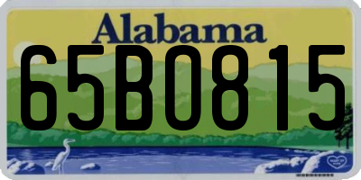 AL license plate 65BO815