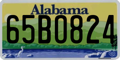 AL license plate 65BO824