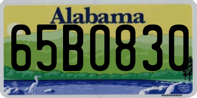AL license plate 65BO830