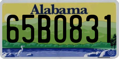 AL license plate 65BO831