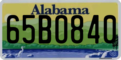 AL license plate 65BO840