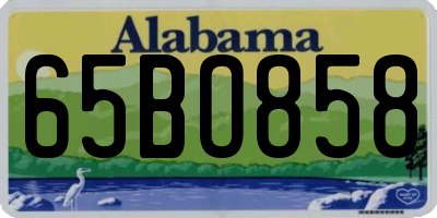 AL license plate 65BO858