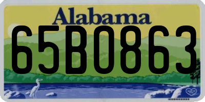 AL license plate 65BO863