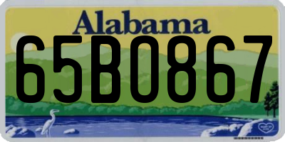 AL license plate 65BO867