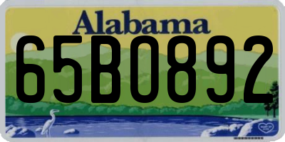 AL license plate 65BO892
