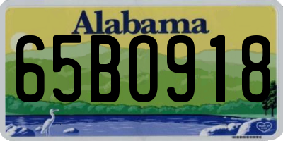 AL license plate 65BO918