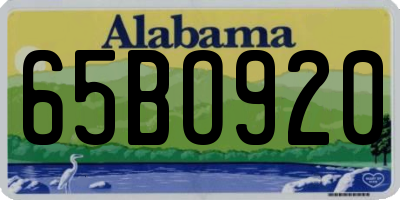 AL license plate 65BO920