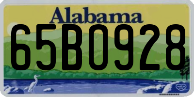 AL license plate 65BO928